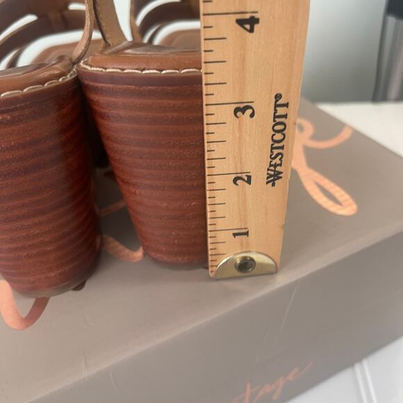 Crown Vintage Tanija Wedge Sandals Shoes Toasted Almond Size Womens 8.5 - Picture 6 of 9